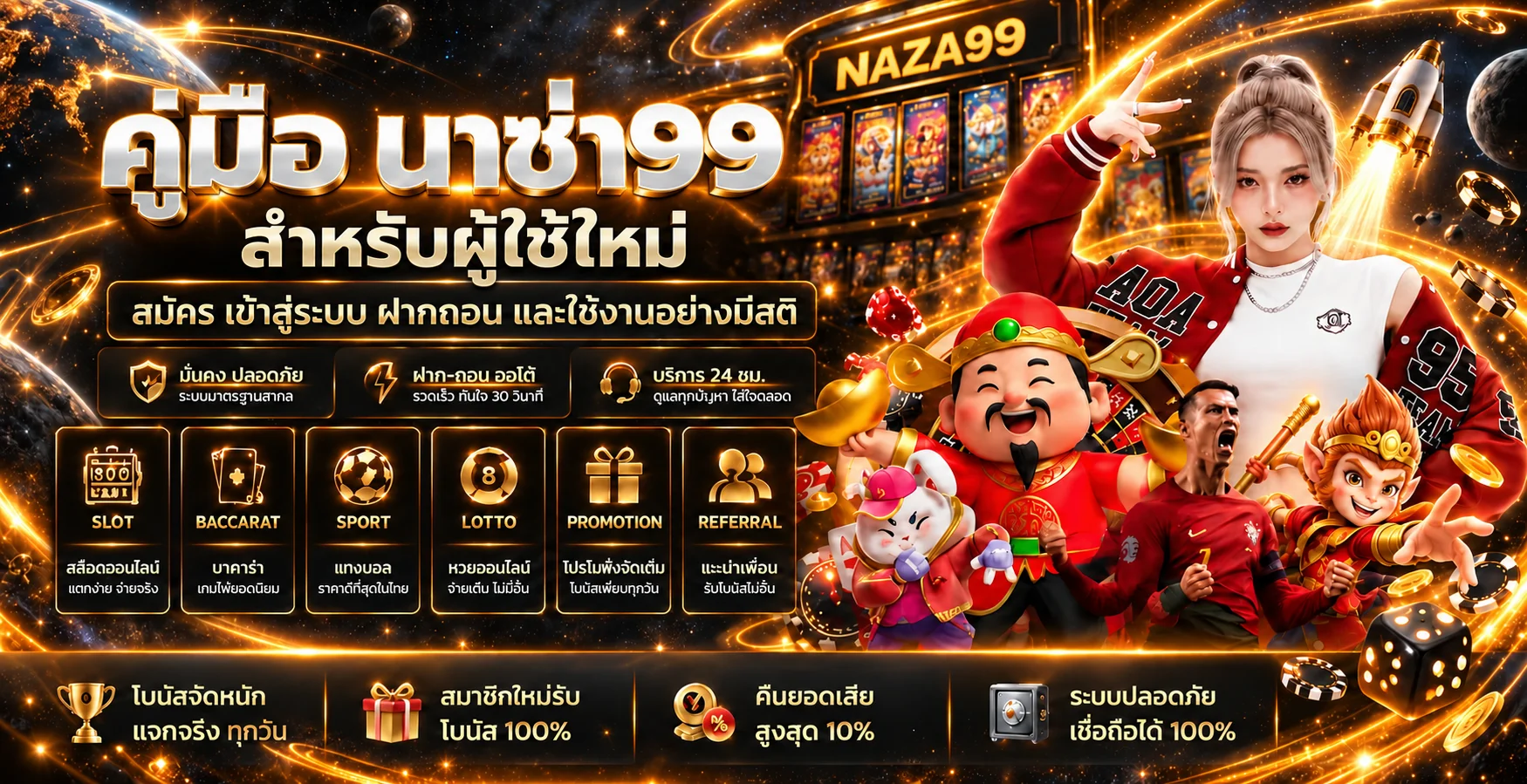 นาซ่า99 คู่มือสมัคร เข้าสู่ระบบ และฝากถอน
